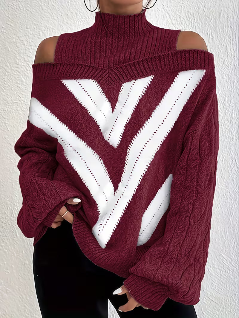 Jessica - Jersey de punto sin hombros