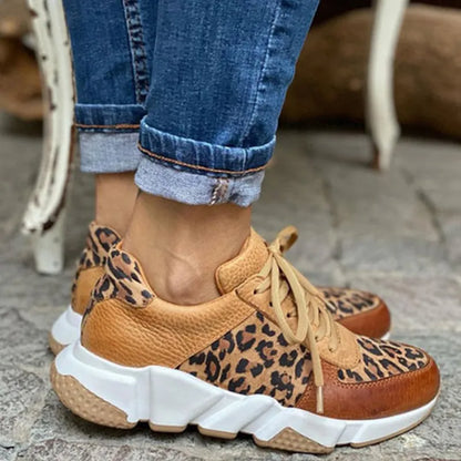 Urban Safari - Zapatillas cómodas con estampado de leopardo