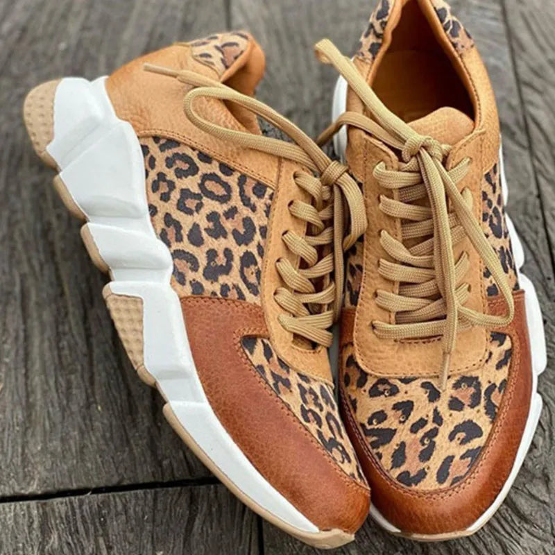 Urban Safari - Zapatillas cómodas con estampado de leopardo