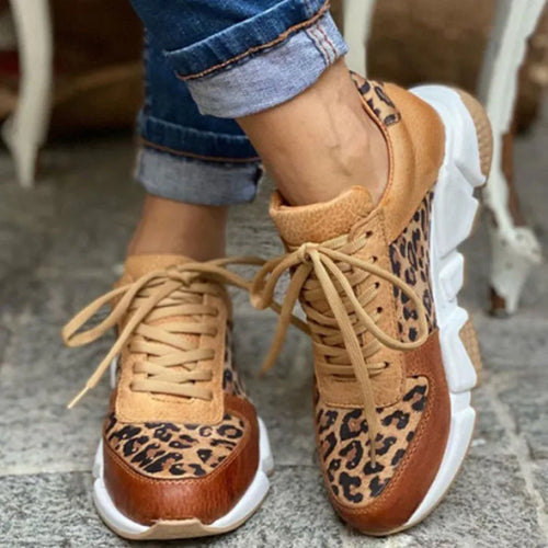 Urban Safari - Zapatillas cómodas con estampado de leopardo