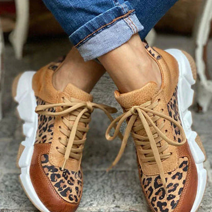 Urban Safari - Zapatillas cómodas con estampado de leopardo