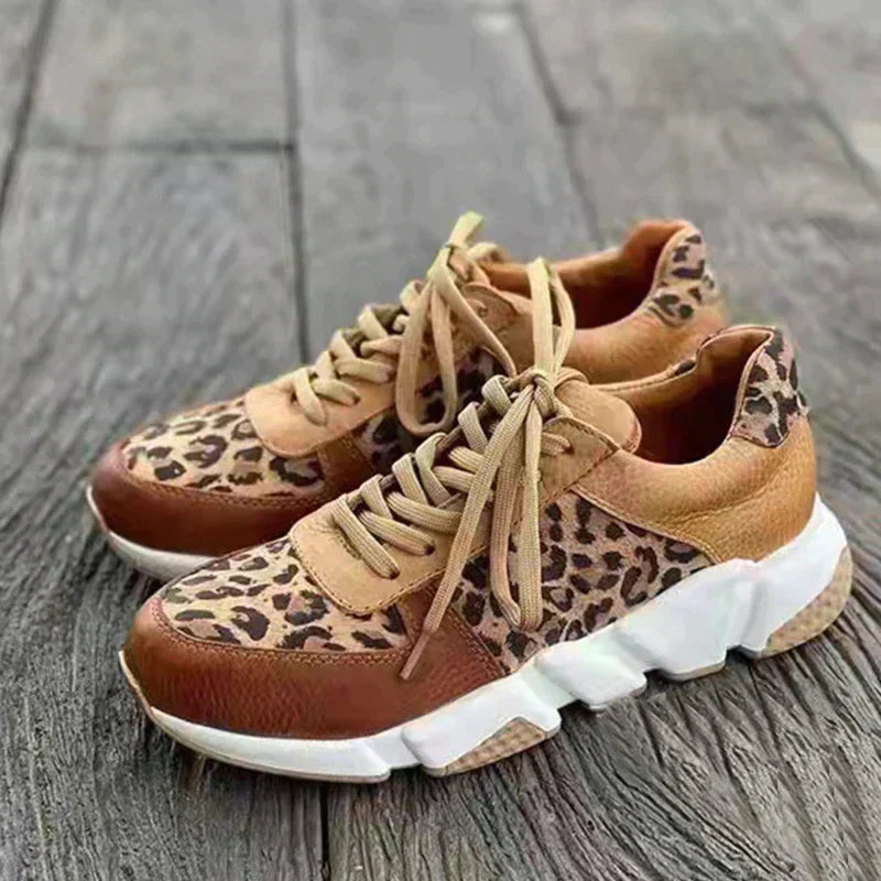 Urban Safari - Zapatillas cómodas con estampado de leopardo